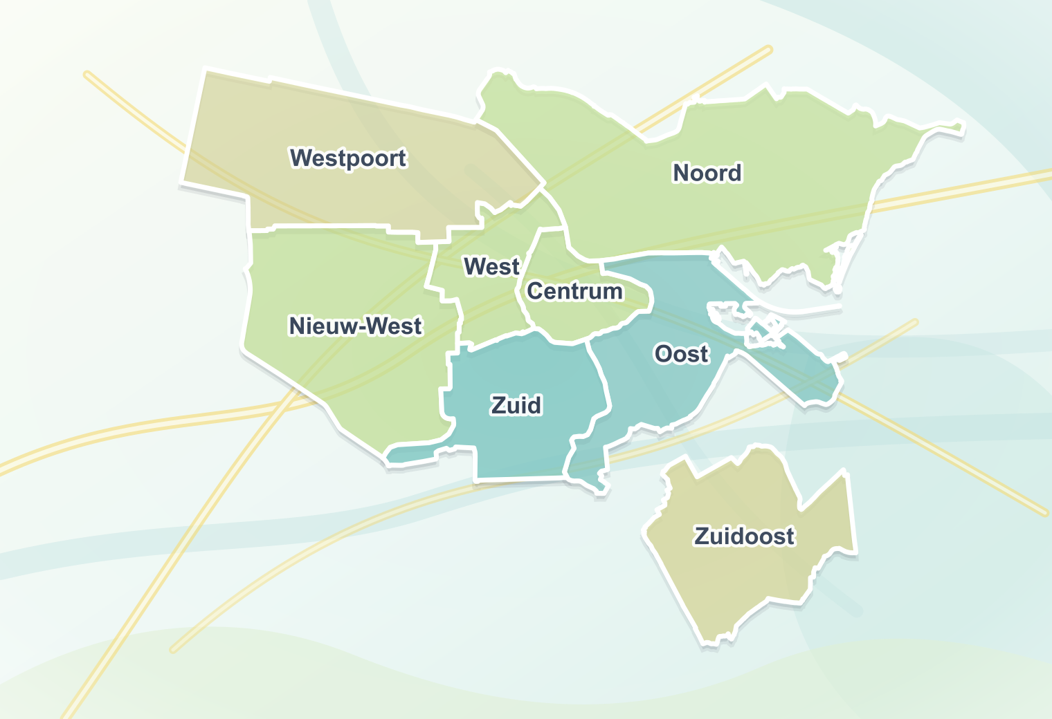 Amsterdam safety map showing safe areas and districts to check before booking