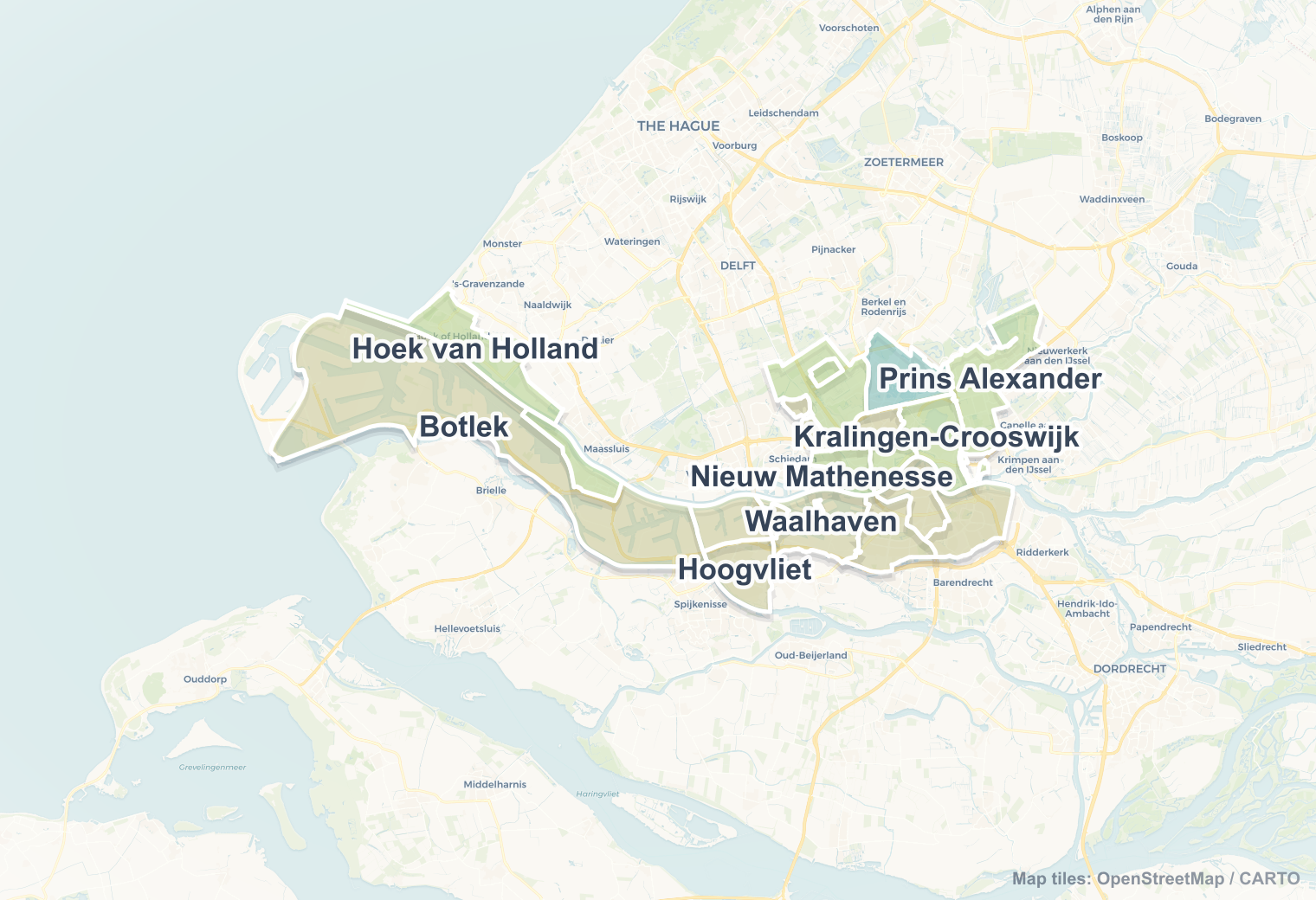 Rotterdam safety map showing safe areas and districts to check before booking